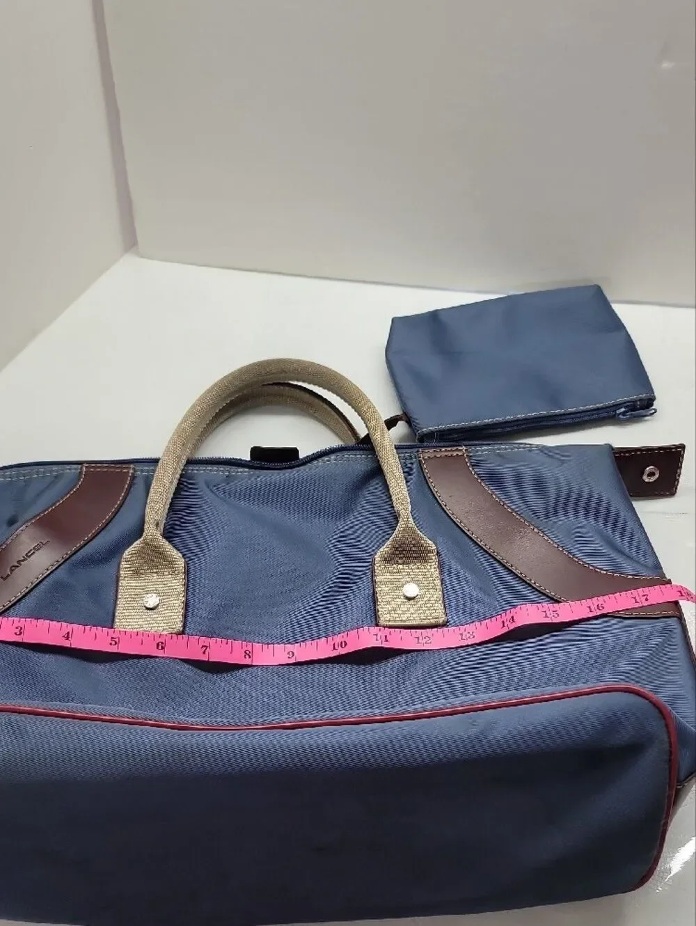 Lancel Nylon Travel Bag